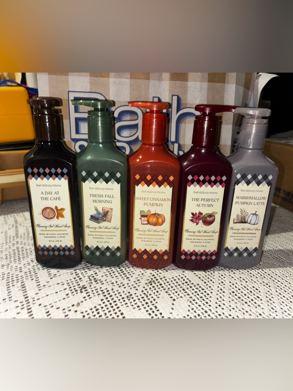(2025) Bath and Body Works bundle of 5 gel hand soaps